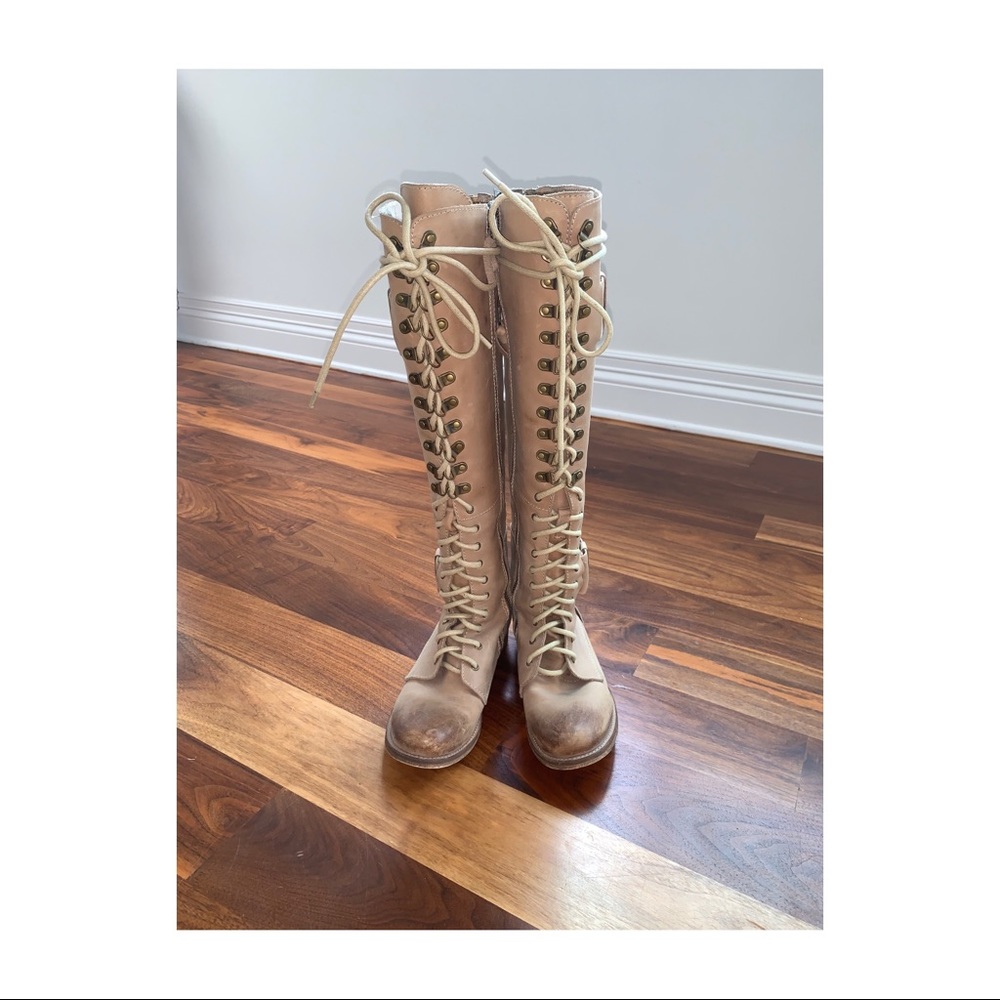 Jeffery Campbell/Free People Lace Up Tall Boots